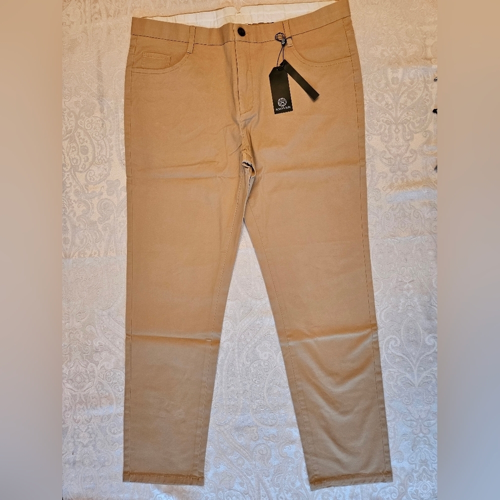 Classic Men's Cotton Khaki Chino Pants, Size 40, Snover, NWT